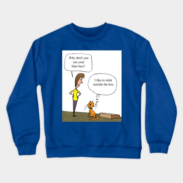 Stink outside the box. Crewneck Sweatshirt by larrylambert